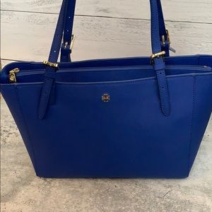 Tory Burch, new blue Robinson tote